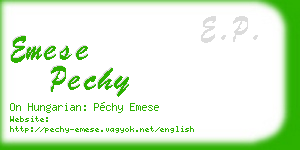 emese pechy business card